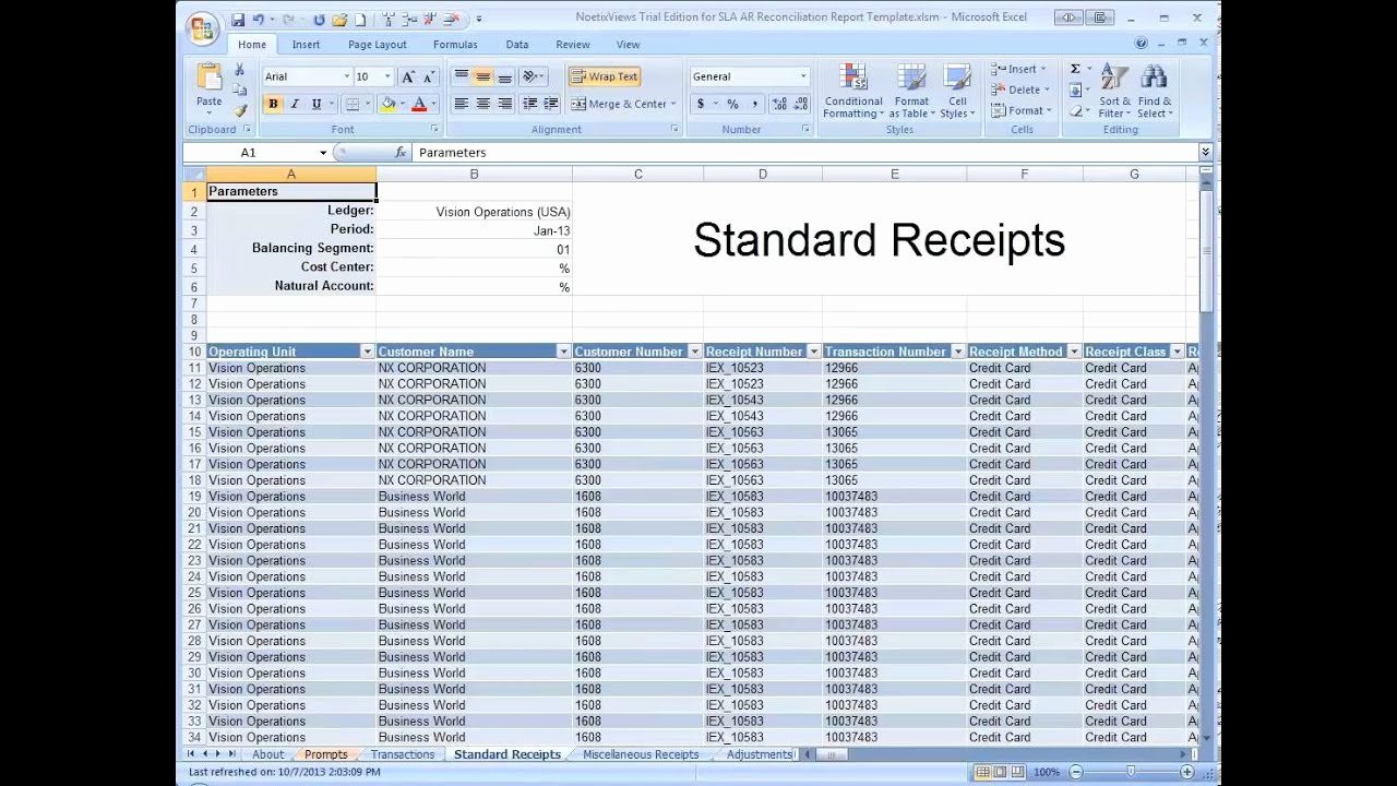 Reconciling A Bank Statement Worksheet Fresh the Receivables Reconciliation Demonstration Spreadsheet