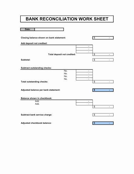 Reconciling A Bank Statement Worksheet Lovely Account Payable Reconciliation Template Templates