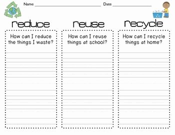 Reduce Reuse Recycle Worksheet Beautiful Reduce Reuse Recycle Freebie