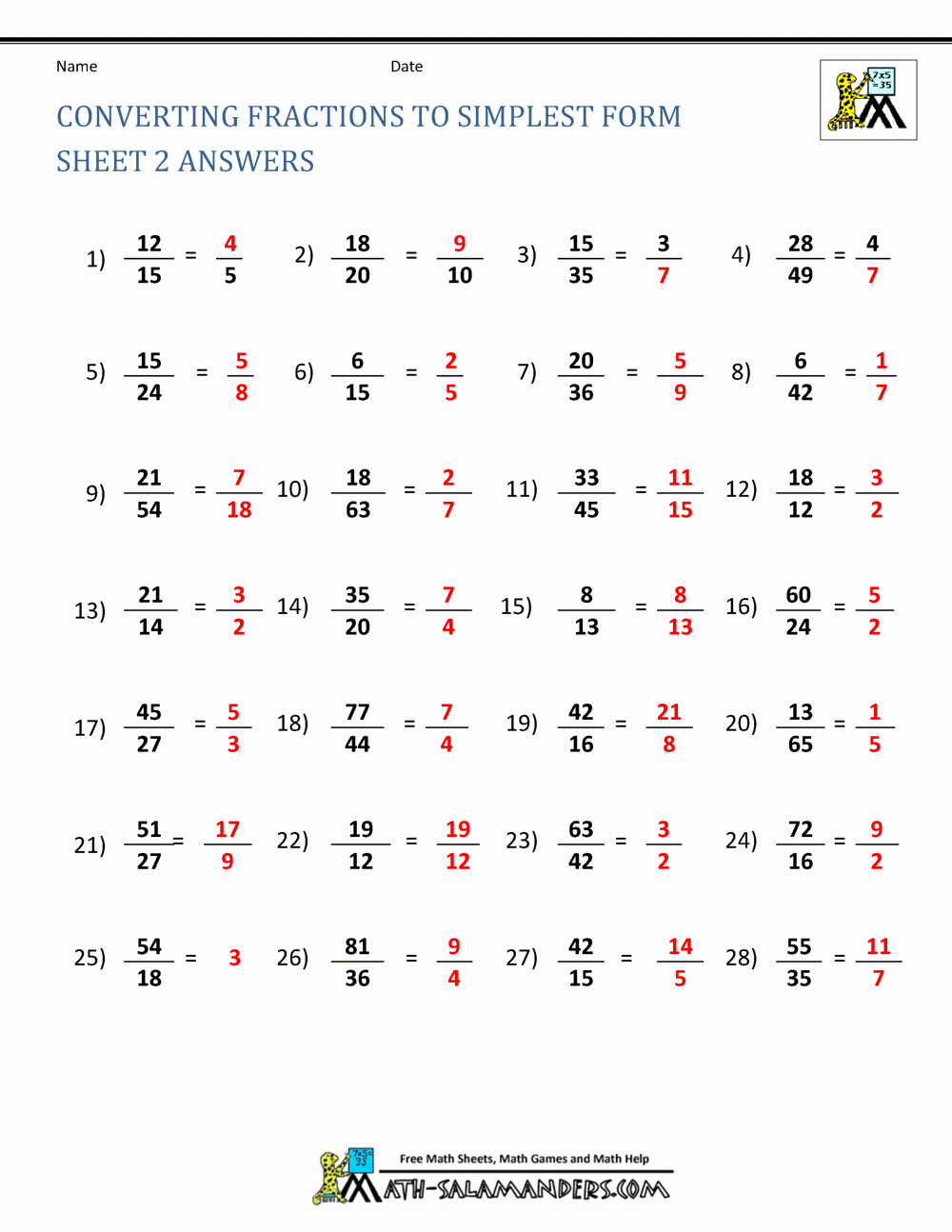 Reducing Fractions Worksheet Pdf Fresh How to Simplify Fractions
