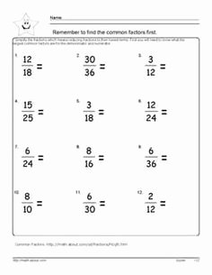 Reducing Fractions Worksheet Pdf Inspirational Simplify Proper Fractions to Lowest Terms Easier Version