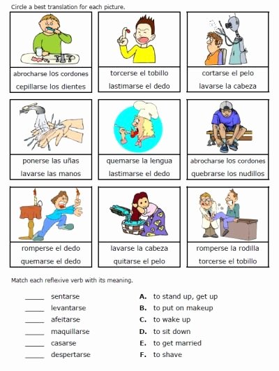 Reflexive Verbs Spanish Worksheet Awesome 20 Page Worksheet Packet On Reflexive Verbs &amp; Gustar