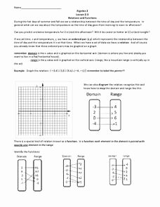 Relations and Functions Worksheet Fresh Domain and Range Lesson Plans &amp; Worksheets