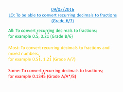 Repeating Decimal to Fraction Worksheet Beautiful Converting Recurring Decimals Into Fractions by Jkarkin79