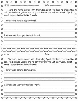 Restating the Question Worksheet Unique Open Ended Questions for 1st Grade Restating the Question