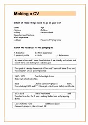 Resume Worksheet for Adults Best Of Esl Worksheets for Adults Cv