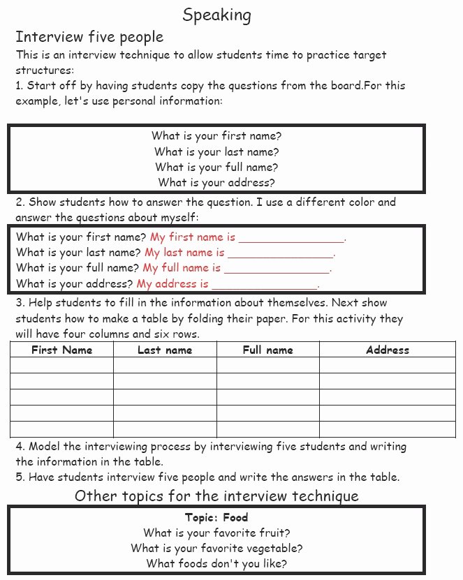 Resume Worksheet for Adults Best Of Lesson Resume Esl Adults