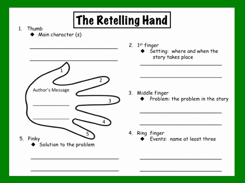 50 Retelling A Story Worksheet