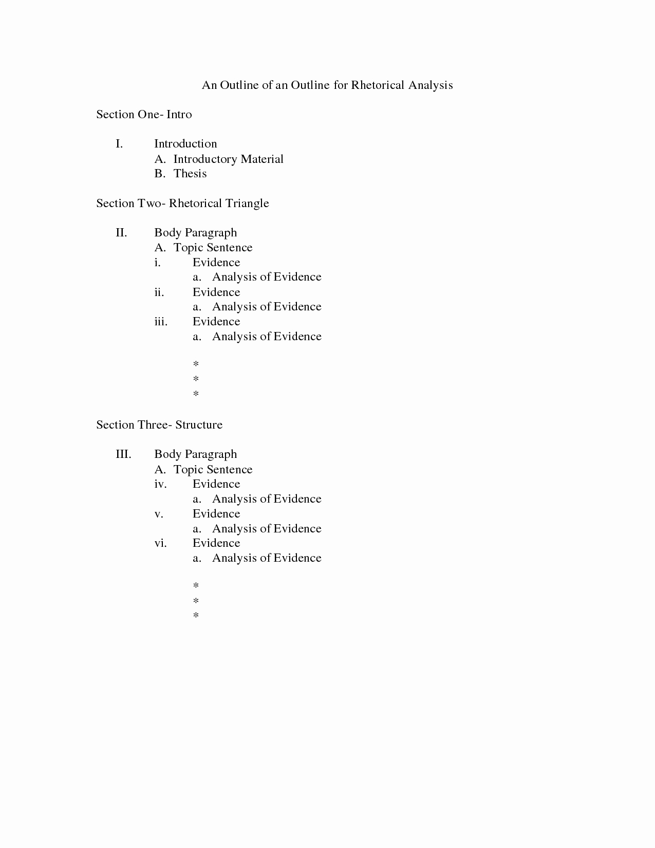 Rhetorical Analysis Outline Worksheet Beautiful 14 Best Of Outline format Worksheet Argumentative