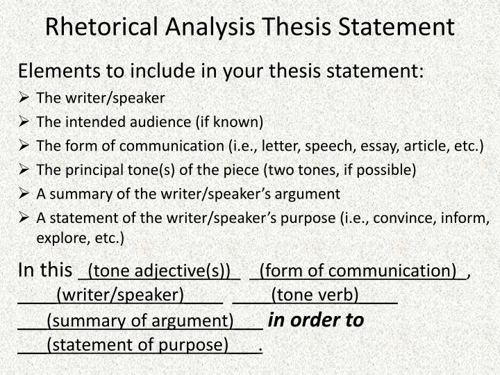 Rhetorical Analysis Outline Worksheet Fresh Ppt Rhetorical Analysis thesis Statement Powerpoint