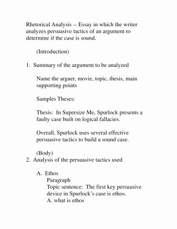 Rhetorical Analysis Outline Worksheet Lovely How to Write Ap Rhetorical Analysis Paragraphs and Essays