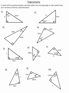 Right Triangle Trig Worksheet Answers Inspirational Trigonometry Sequence Of Lessons by Dannytheref Uk
