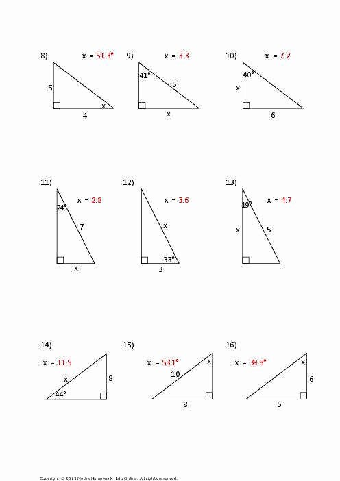 Right Triangle Trig Worksheet Answers Lovely Trig Worksheets