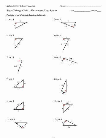 Right Triangle Trig Worksheet Answers New Trig Worksheets