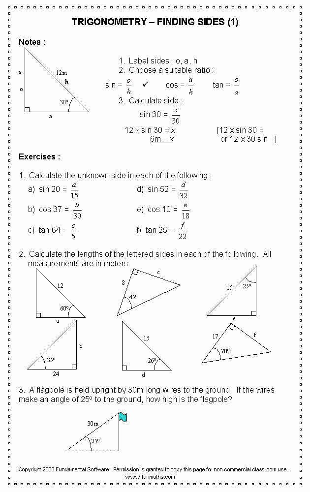 Right Triangle Trig Worksheet Best Of Right Triangle Trig Worksheet