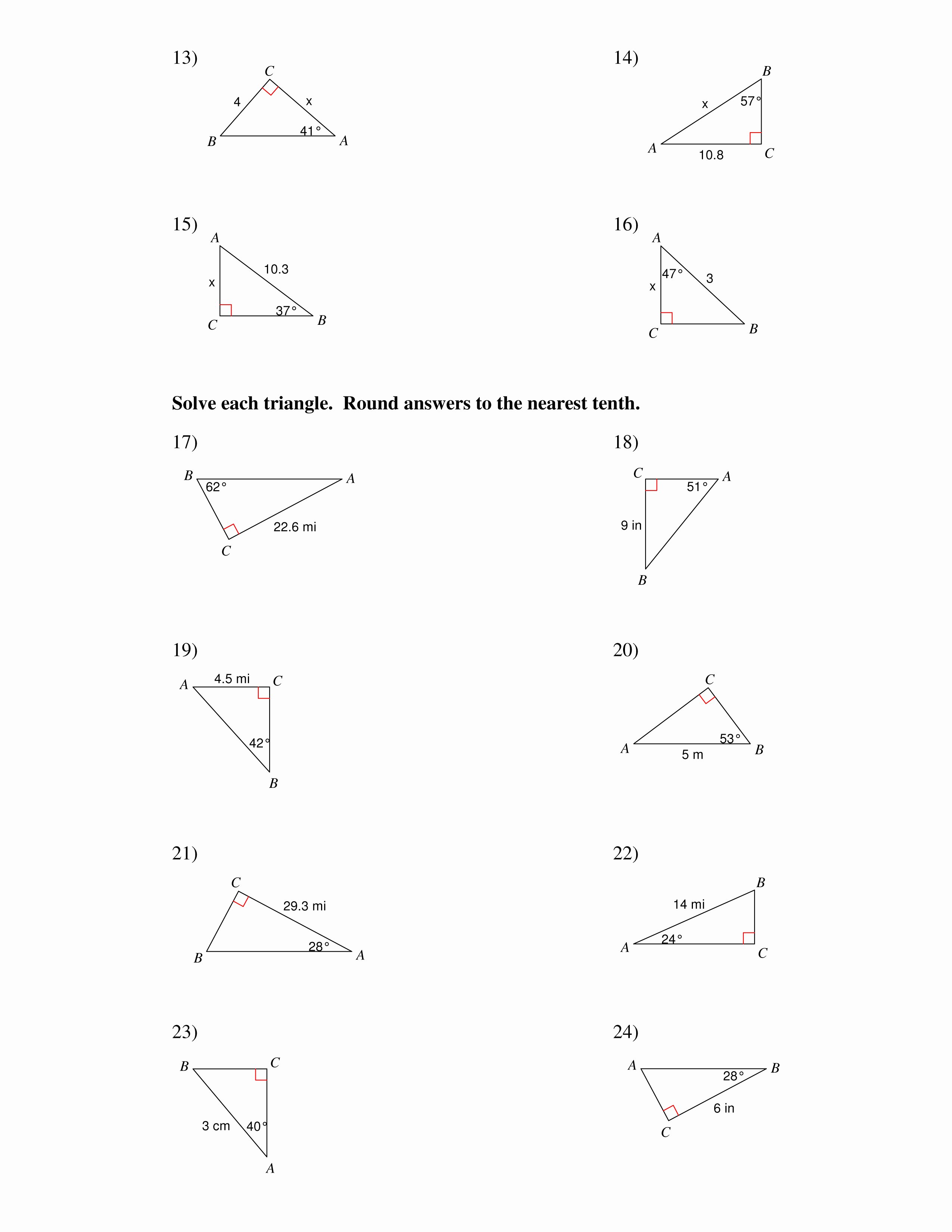 Right Triangle Trigonometry Worksheet Answers Fresh Homework Algebra Ii &amp; Trigonometry