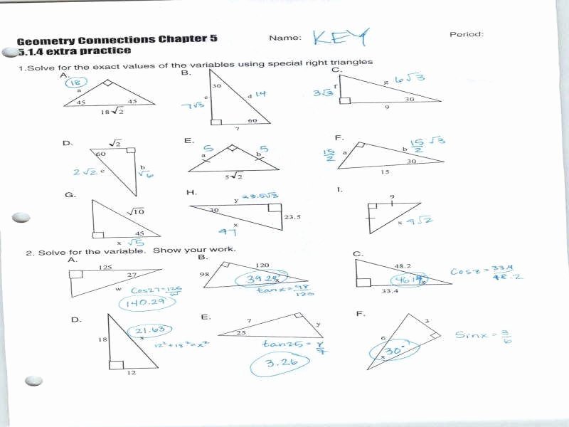 Right Triangle Trigonometry Worksheet Answers Fresh Trigonometry Worksheets