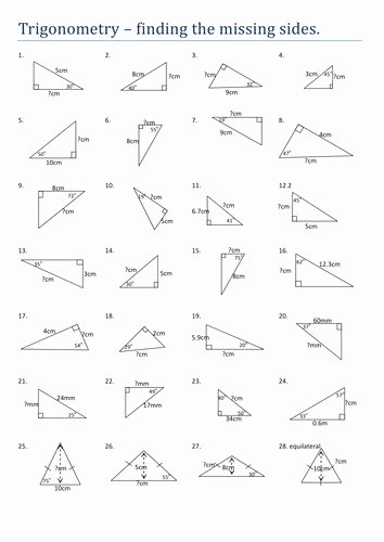 Right Triangle Trigonometry Worksheet Answers Unique Right Triangle Trig Worksheet