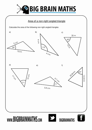 Right Triangle Trigonometry Worksheet Awesome Non Right Angled Trigonometry by Busybob25