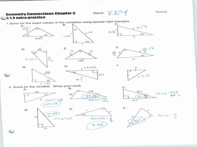 Right Triangle Trigonometry Worksheet Best Of Trig Worksheets