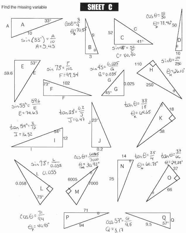 Right Triangle Trigonometry Worksheet Inspirational Right Triangle Trigonometry Lesson