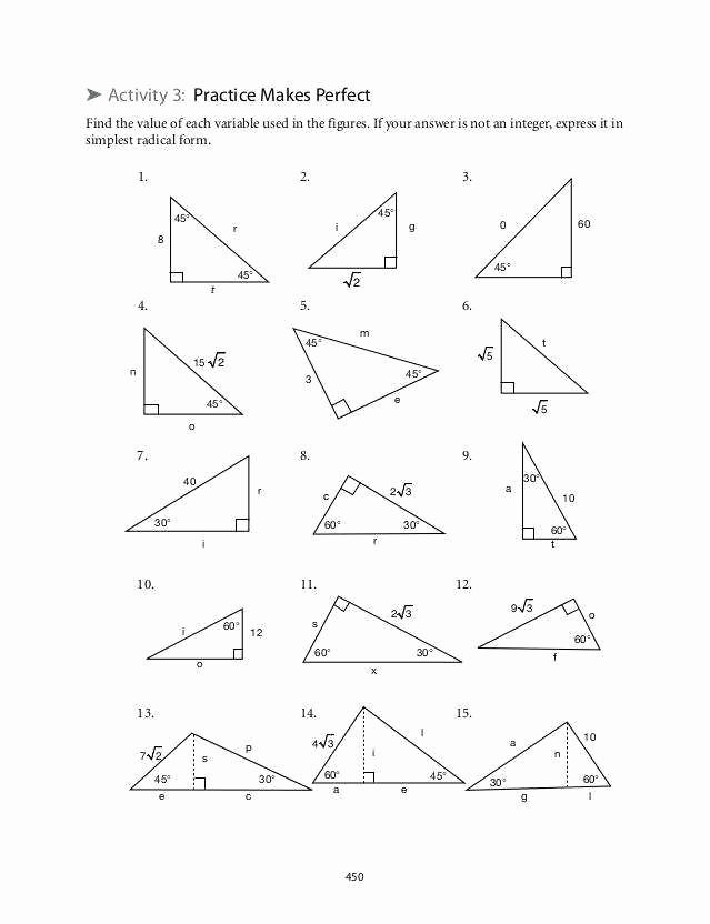 Right Triangle Trigonometry Worksheet Luxury Trig Worksheets
