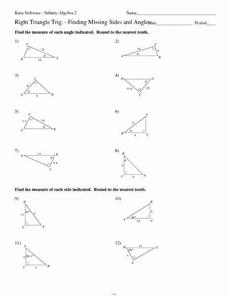 Right Triangle Word Problems Worksheet Elegant Right Triangle Trig Worksheet