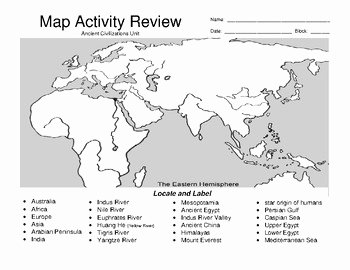 River Valley Civilizations Worksheet Answers Elegant Ancient Civilizations Map Review by Readsmith