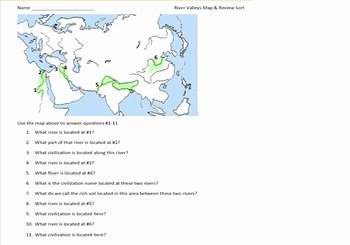 River Valley Civilizations Worksheet Answers Unique World History sol Ancient River Valley Civilizations