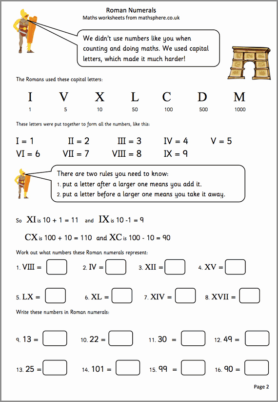 Roman Numerals Worksheet Pdf Awesome Mathsphere Free Sample Maths Worksheets