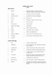 Romeo and Juliet Worksheet Best Of English Teaching Worksheets Romeo and Juliet