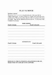 Romeo and Juliet Worksheet Lovely English Teaching Worksheets Romeo and Juliet