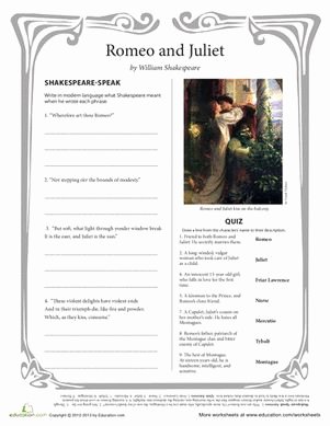 Romeo and Juliet Worksheet Unique 1000 Images About Romeo and Juliet English I On