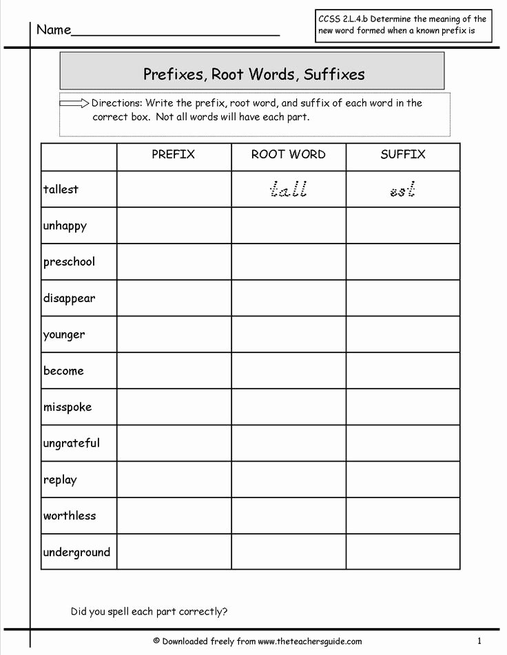 Root Words Worksheet Pdf Awesome Pin On Fundations