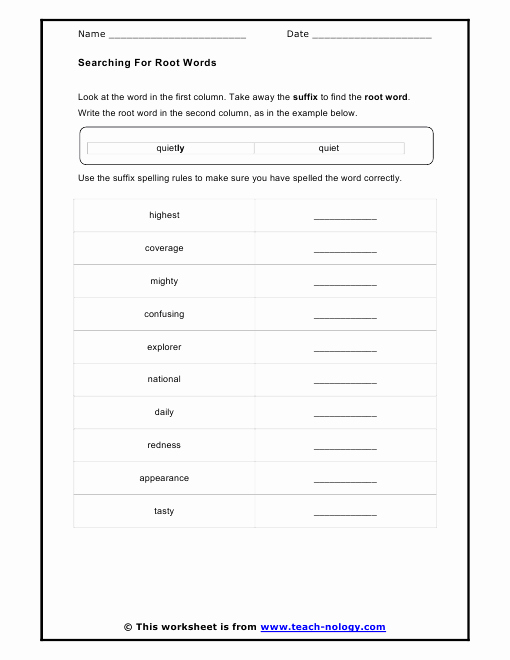 Root Words Worksheet Pdf Beautiful Searching for Root Words