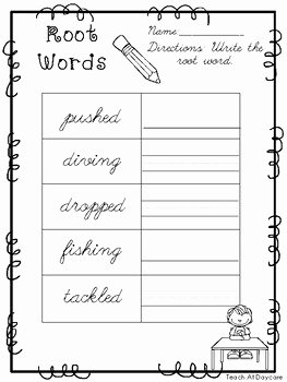 Root Words Worksheet Pdf Luxury 10 Cursive Root Word Worksheets Kindergarten 2nd Grade
