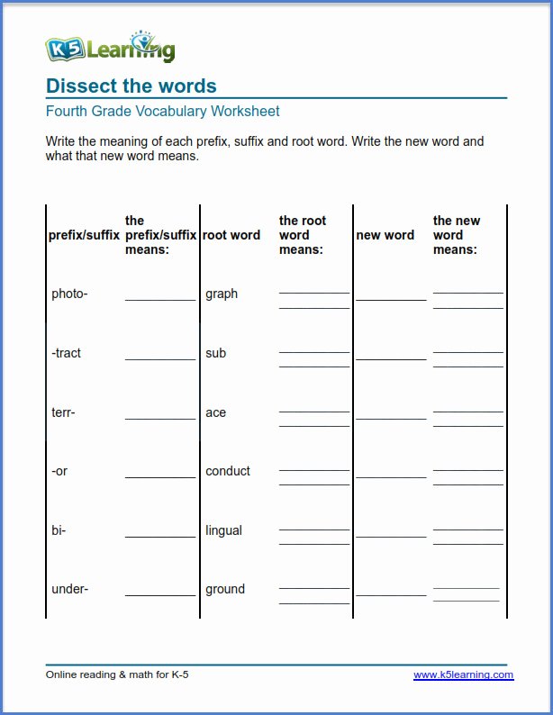 50 Root Words Worksheet Pdf