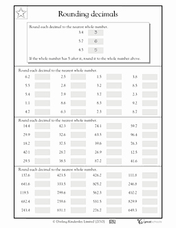 Rounding Decimals Worksheet 5th Grade New Rounding Decimals From Tenths Place to whole Numbers