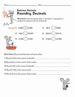 Rounding Decimals Worksheet 5th Grade Unique Rounding Decimals Worksheet