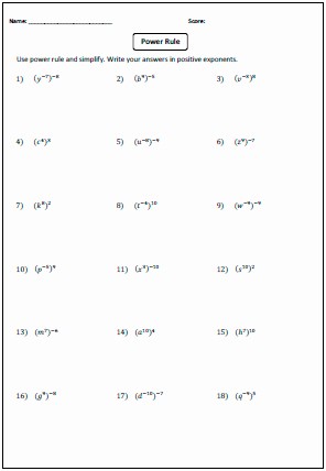Rules Of Exponents Worksheet Pdf Awesome Exponents Worksheets