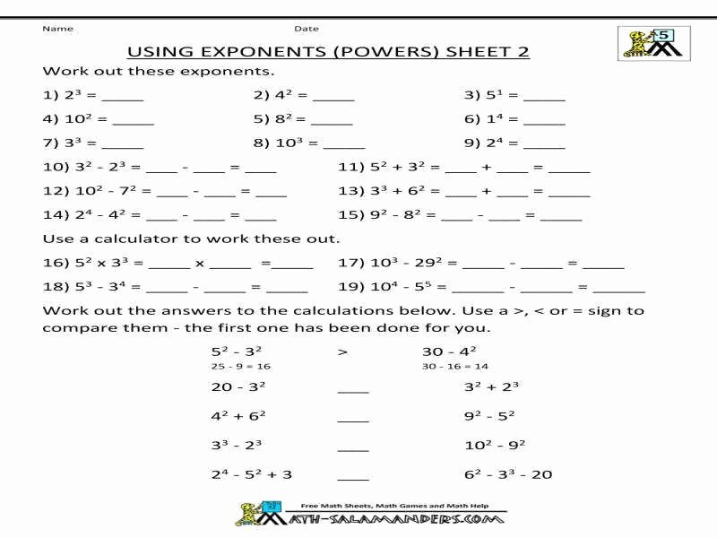 Rules Of Exponents Worksheet Pdf Luxury Exponents Worksheets Pdf