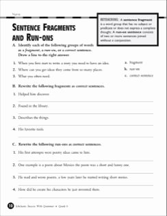 Run On Sentence Worksheet Fresh 25 Best Ideas About Sentence Fragments On Pinterest