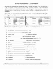 Saber Vs Conocer Worksheet Lovely Do You Know Saber and Conocer 9th 10th Grade Worksheet