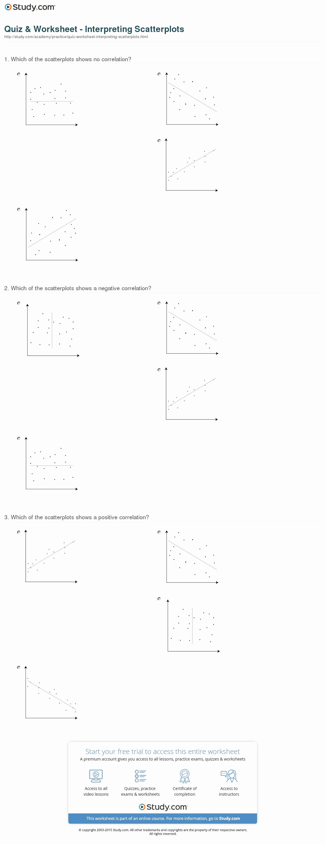 50 Scatter Plot Practice Worksheet