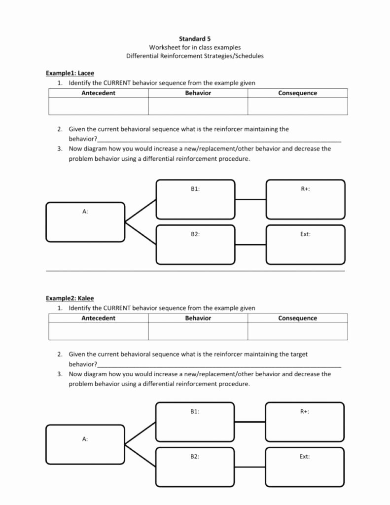 Schedules Of Reinforcement Worksheet Awesome Our Review Of Standard Worksheet for In Class Examples