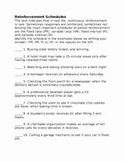Schedules Of Reinforcement Worksheet New Notes for Ch 5 Learning General Psychology Chapter 5