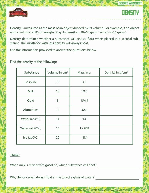 50 Science 8 Density Calculations Worksheet Chessmuseum Template Library