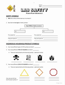 Science Lab Safety Worksheet Awesome Lab Safety Powerpoint Worksheet Editable by Tangstar