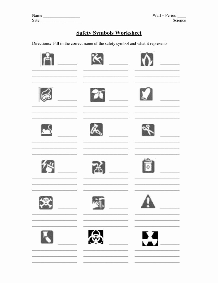 Science Lab Safety Worksheet Inspirational Science Safety Symbols Worksheet