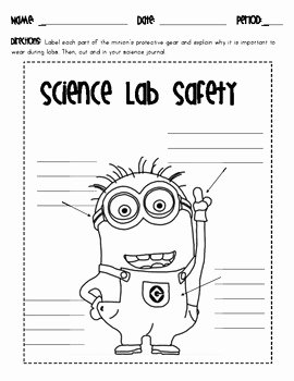 Science Lab Safety Worksheet New Minion Science Lab Safety by A Teacher In Her Thirties